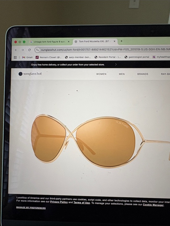 Tom Ford Gold Frame Amber Lens Women\'s Sunglasses w Tom Ford Case main image 9